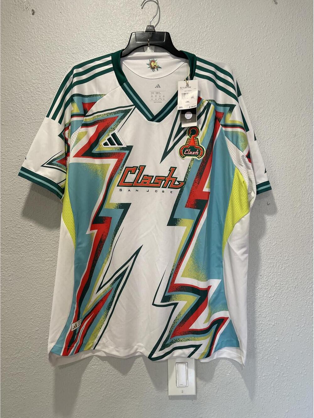 adidas San Jose Clash Soccer Jersey 2XL New with Tags